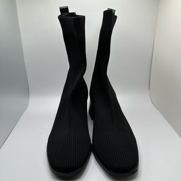 CUSHIONAIRE Women's Stretch boot +Memory Foam 8 BLACK - Picture 2 of 7